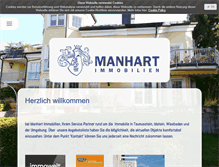 Tablet Screenshot of manhart-immobilien.de